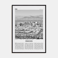 Phoenix No 1 Poster Black Wood / 8x12 in Nbourhood Travel B&W Poster