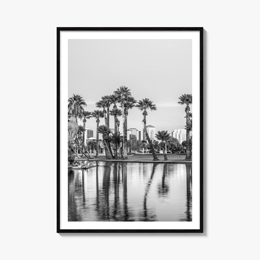 Phoenix no. 2 black & white photo poster of Arizona, USA – vertical wall art, unframed print shown in interior mockup