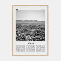 Phoenix No 2 Poster Natural Wood / 8x12 in Nbourhood Travel B&W Poster