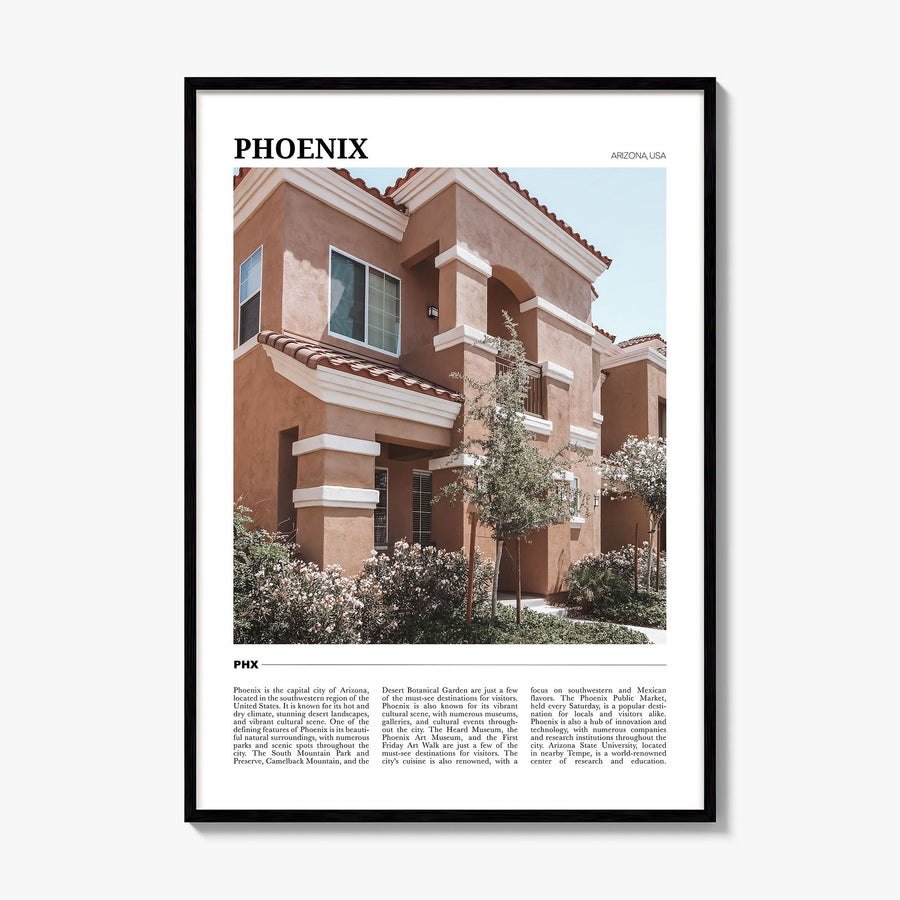 Phoenix Travel No 1 Poster, framed poster mockup