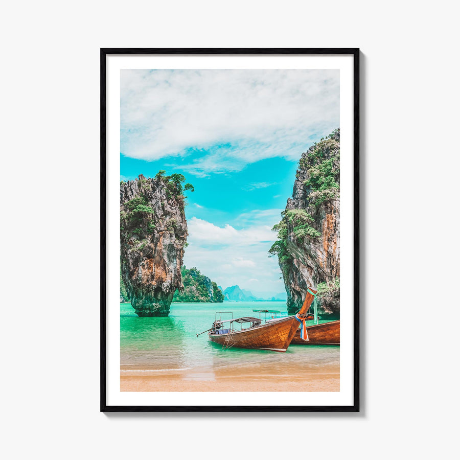 Phuket colorful photo poster of Thailand – vertical wall art, unframed print shown in interior mockup