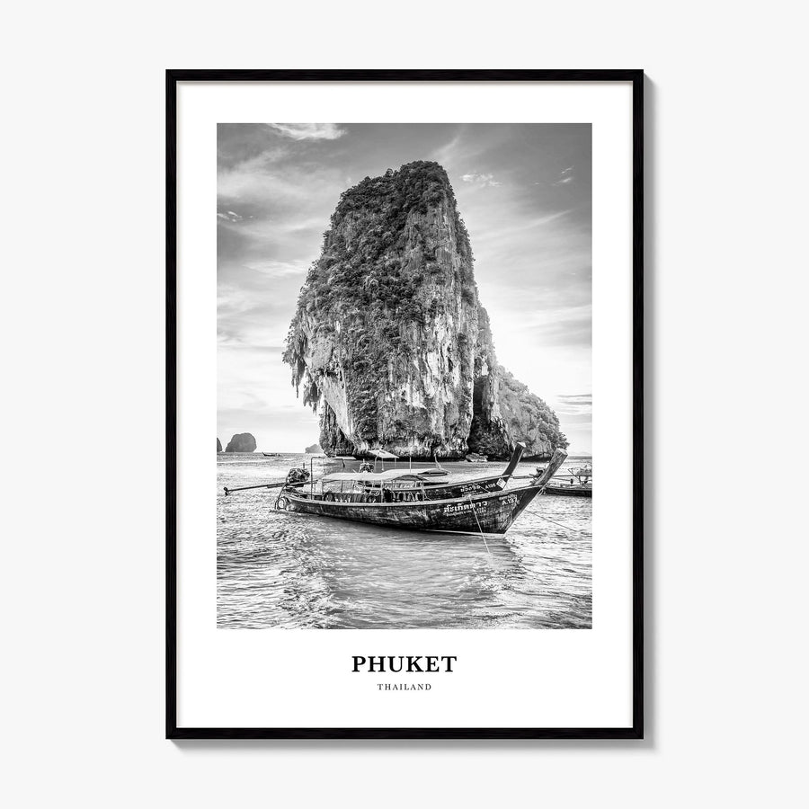 Phuket Classic Poster, framed poster mockup