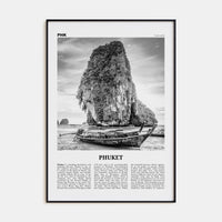 Phuket Poster None / 8x12 in Nbourhood Travel B&W Poster