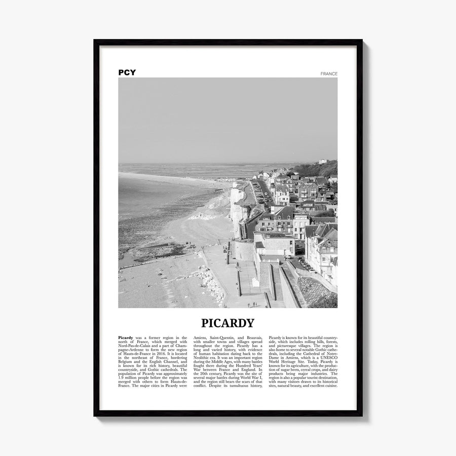 Picardy Newspaper Poster, framed poster mockup