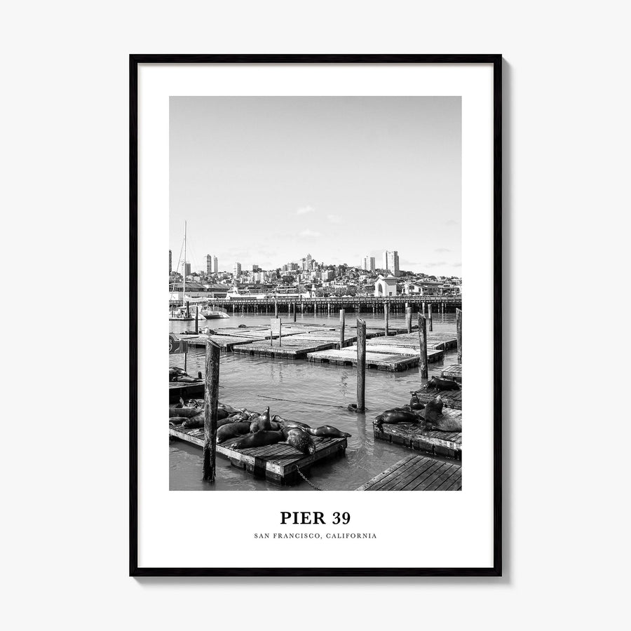 Pier 39 Classic Poster, framed poster mockup
