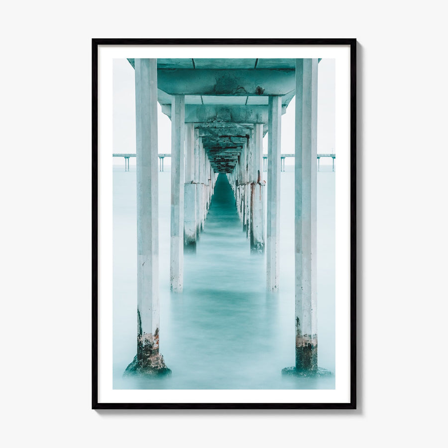 Pier Photo No 1 Poster, framed poster mockup, white border