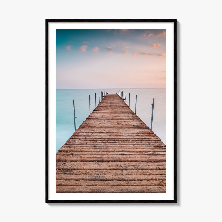Pier Photo No 2 Poster, framed poster mockup, white border
