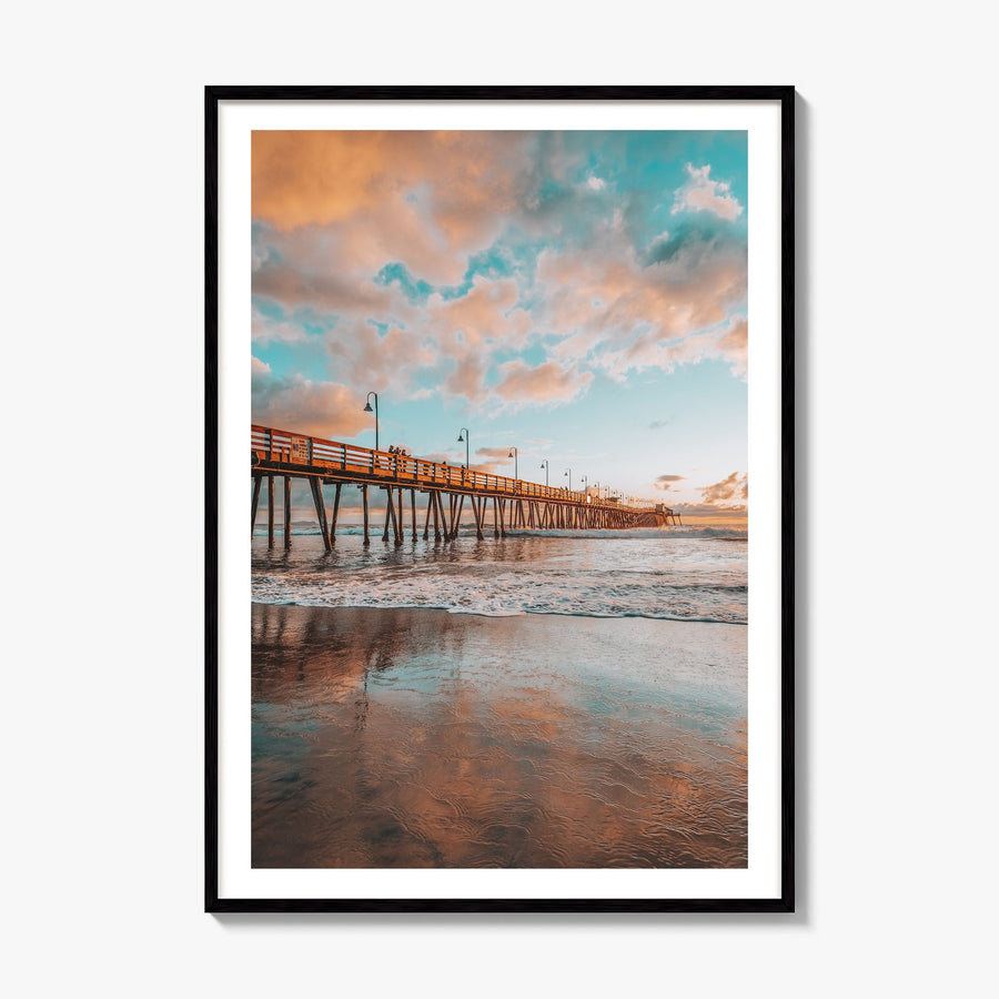 Pier Photo No 3 Poster, framed poster mockup, white border