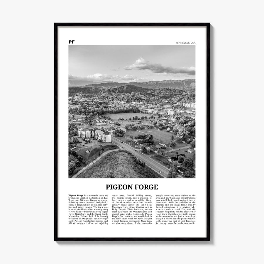 Pigeon Forge Newspaper Poster, framed poster mockup