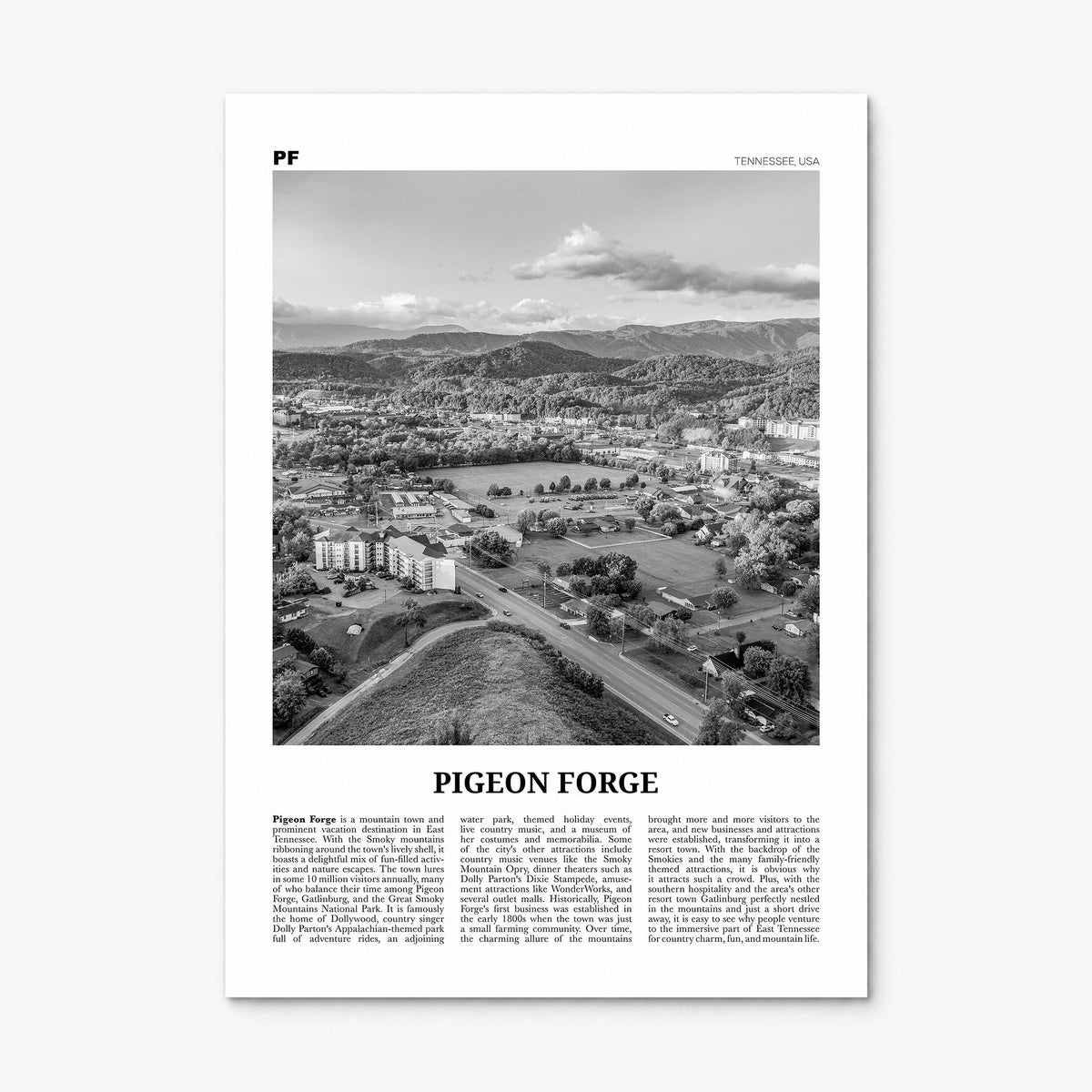 Pigeon Forge Newspaper Poster, print only (unframed)