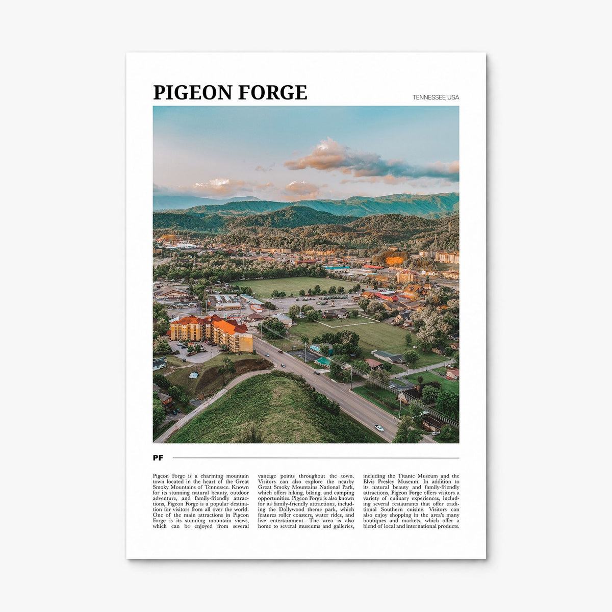 Pigeon Forge Travel Poster, print only (unframed)