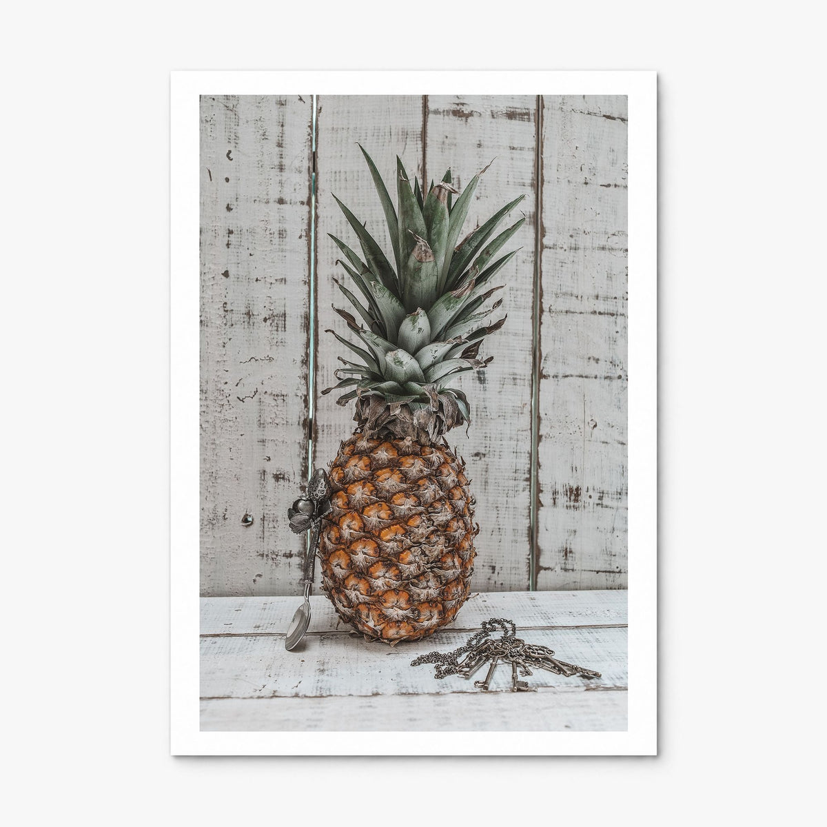 Pineapple Photo No 2 Poster, print only (unframed), white border