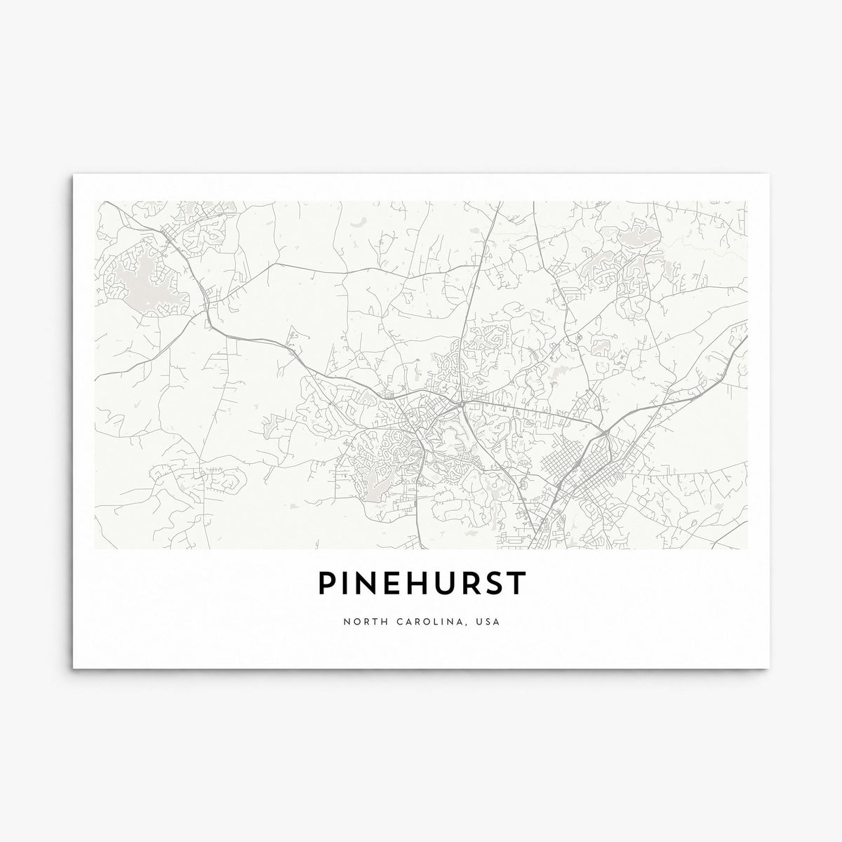 Pinehurst Map Poster, print only (unframed)
