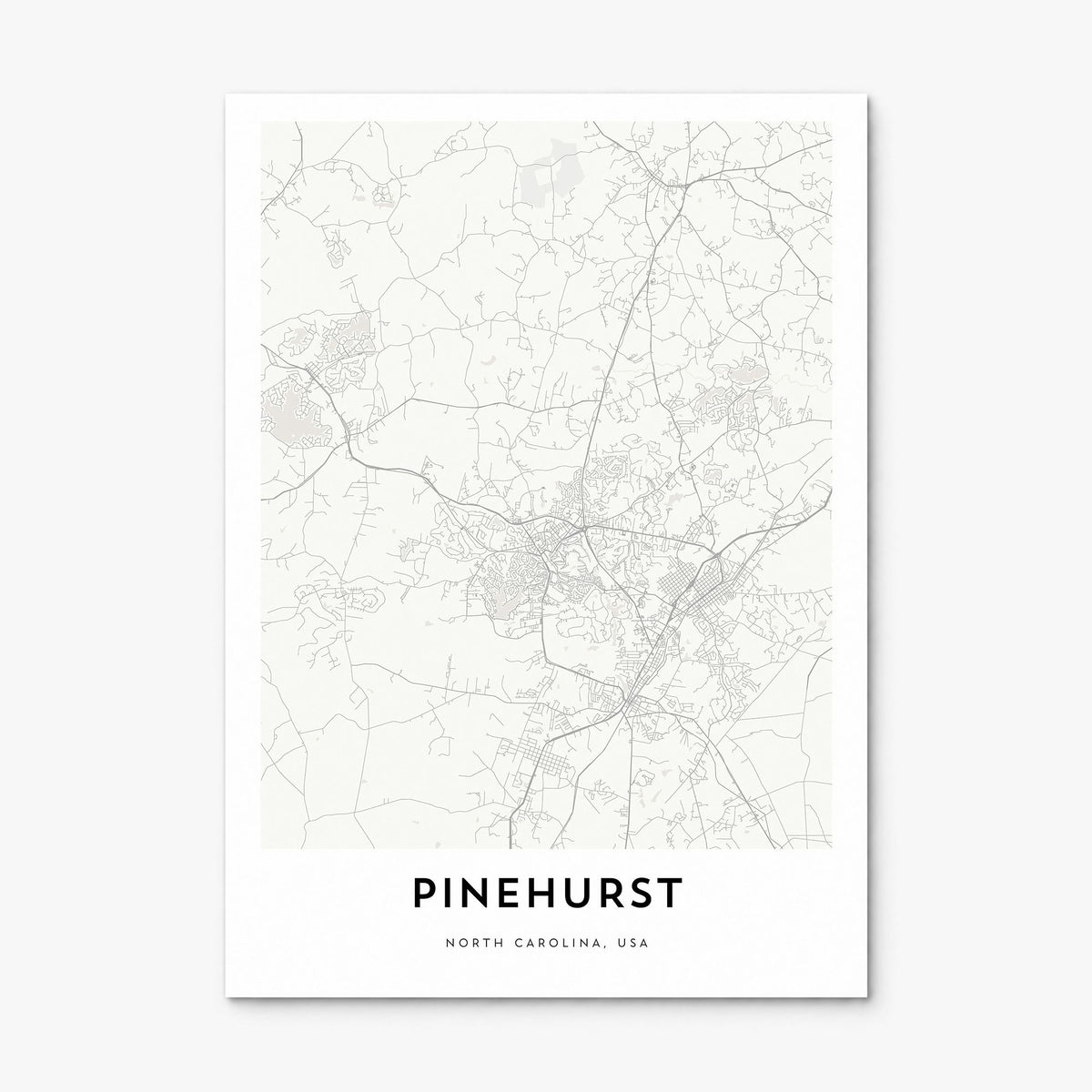 Pinehurst Map Poster, print only (unframed)