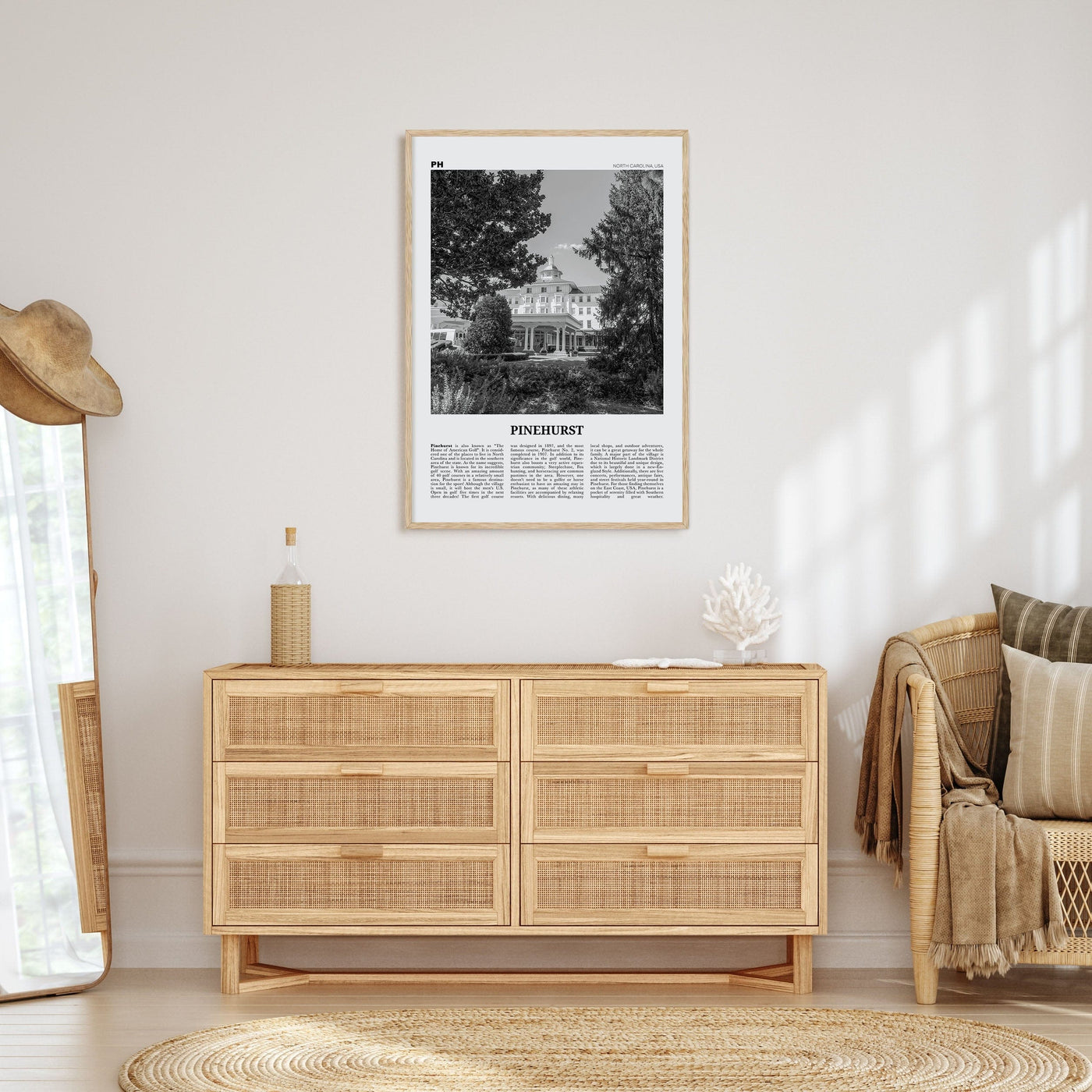 Pinehurst Poster Nbourhood Travel B&W Poster