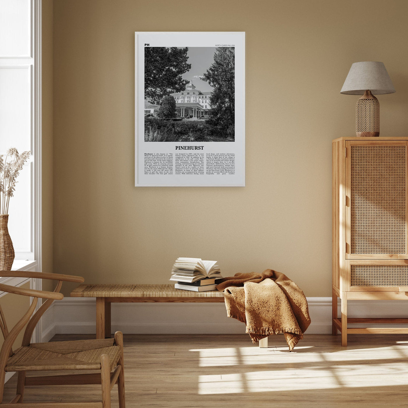Pinehurst Poster Nbourhood Travel B&W Poster