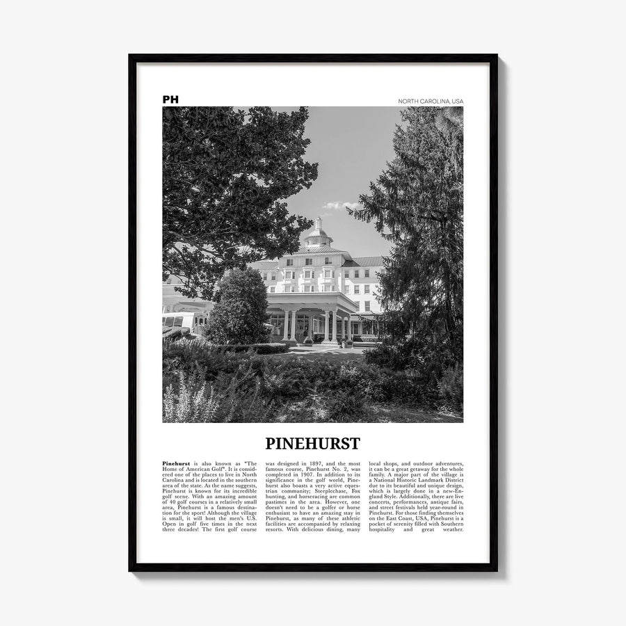 Pinehurst Newspaper Poster, framed poster mockup