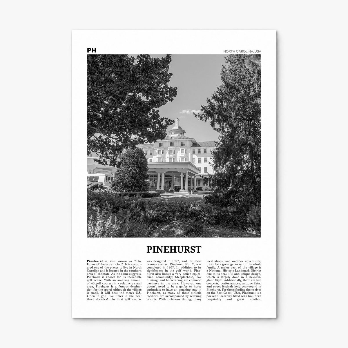 Pinehurst Newspaper Poster, print only (unframed)