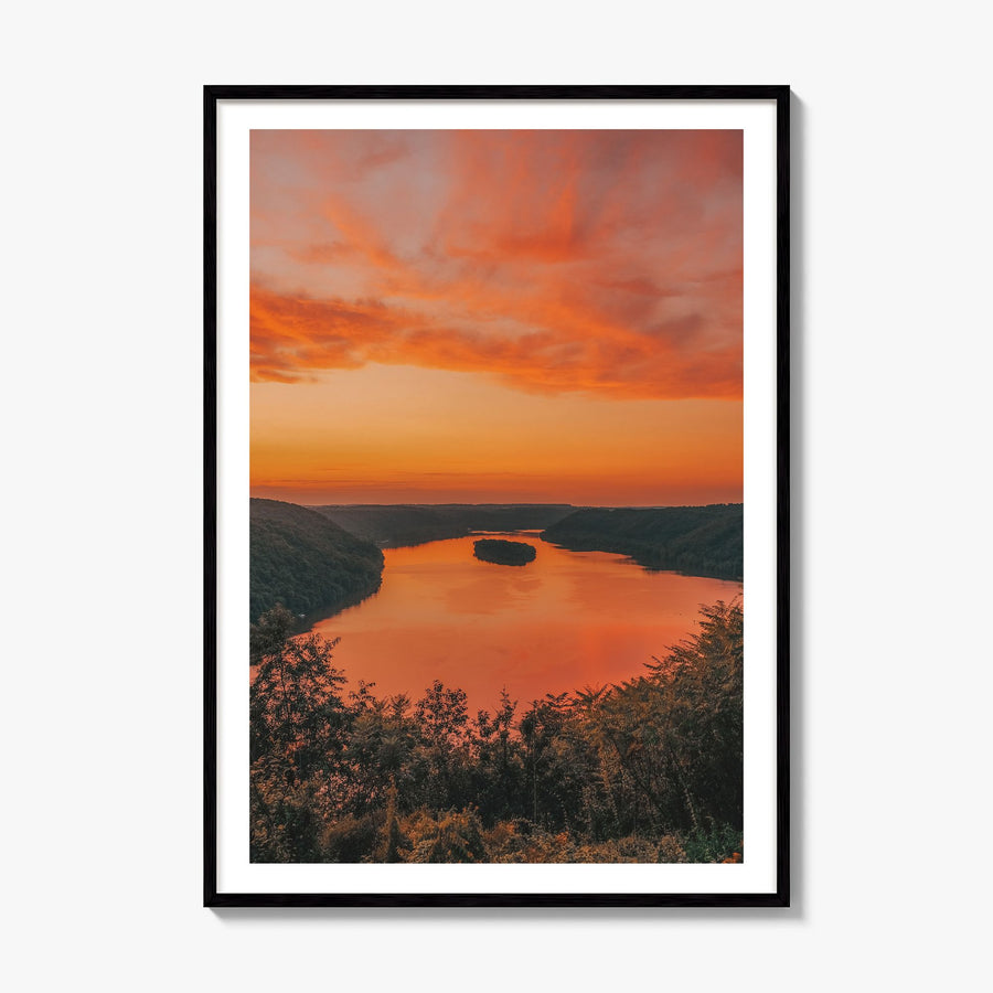 Pinnacle Overlook Photo Poster, framed poster mockup, white border