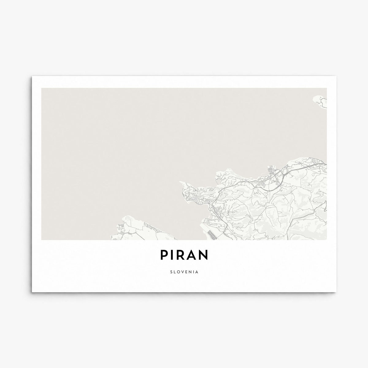 Piran Map Poster, print only (unframed)