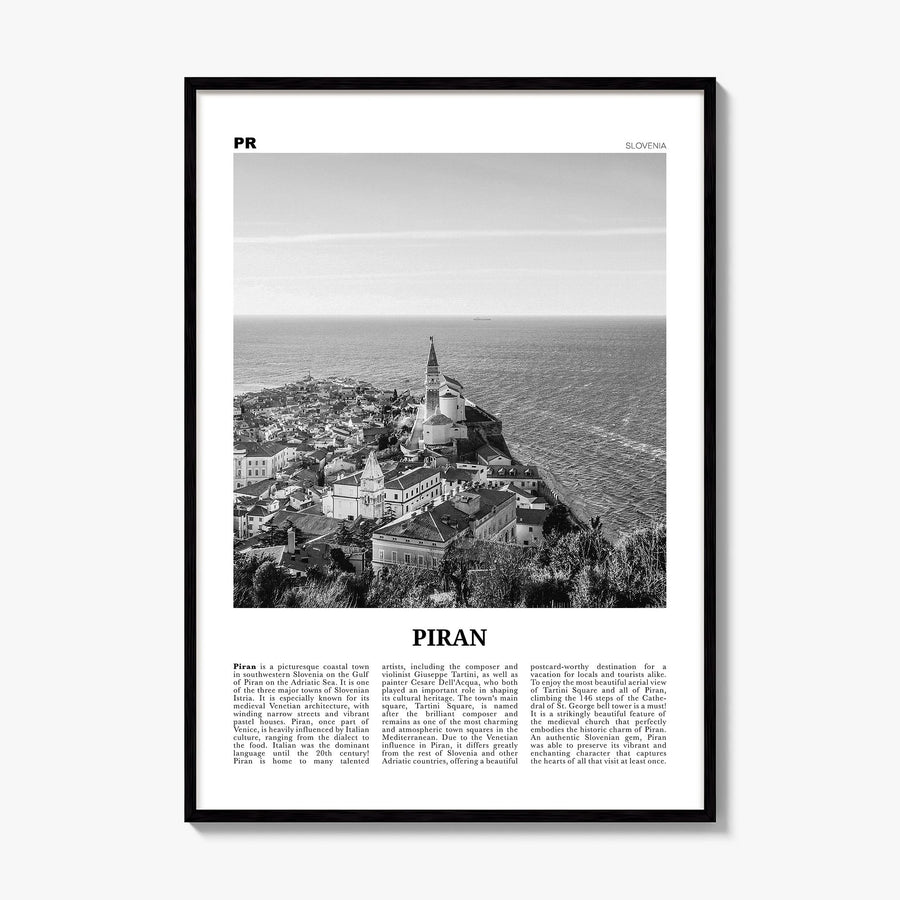 Piran Newspaper Poster, framed poster mockup