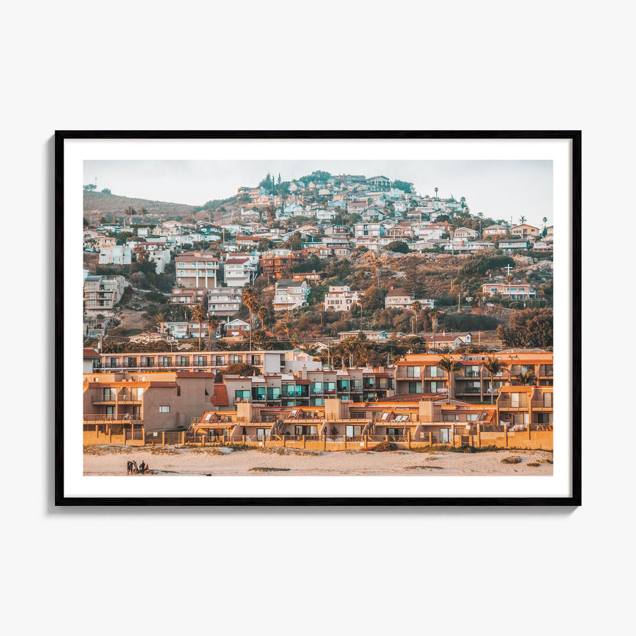 Pismo Beach Photo Poster, framed poster mockup, white border
