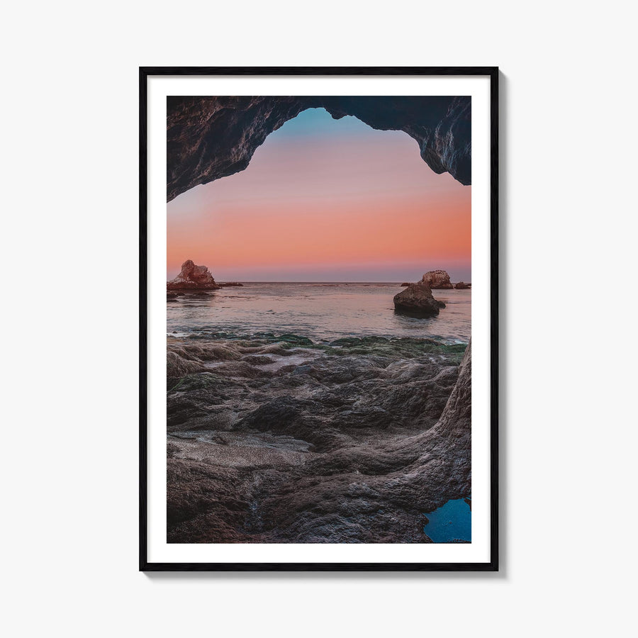 Pismo Beach no. 3 colorful photo poster of California, USA – vertical wall art, unframed print shown in interior mockup