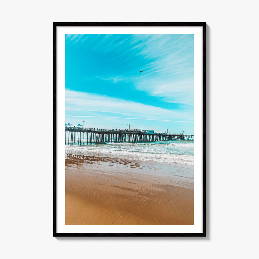 Pismo Beach Photo No 1 Poster, framed poster mockup, white border