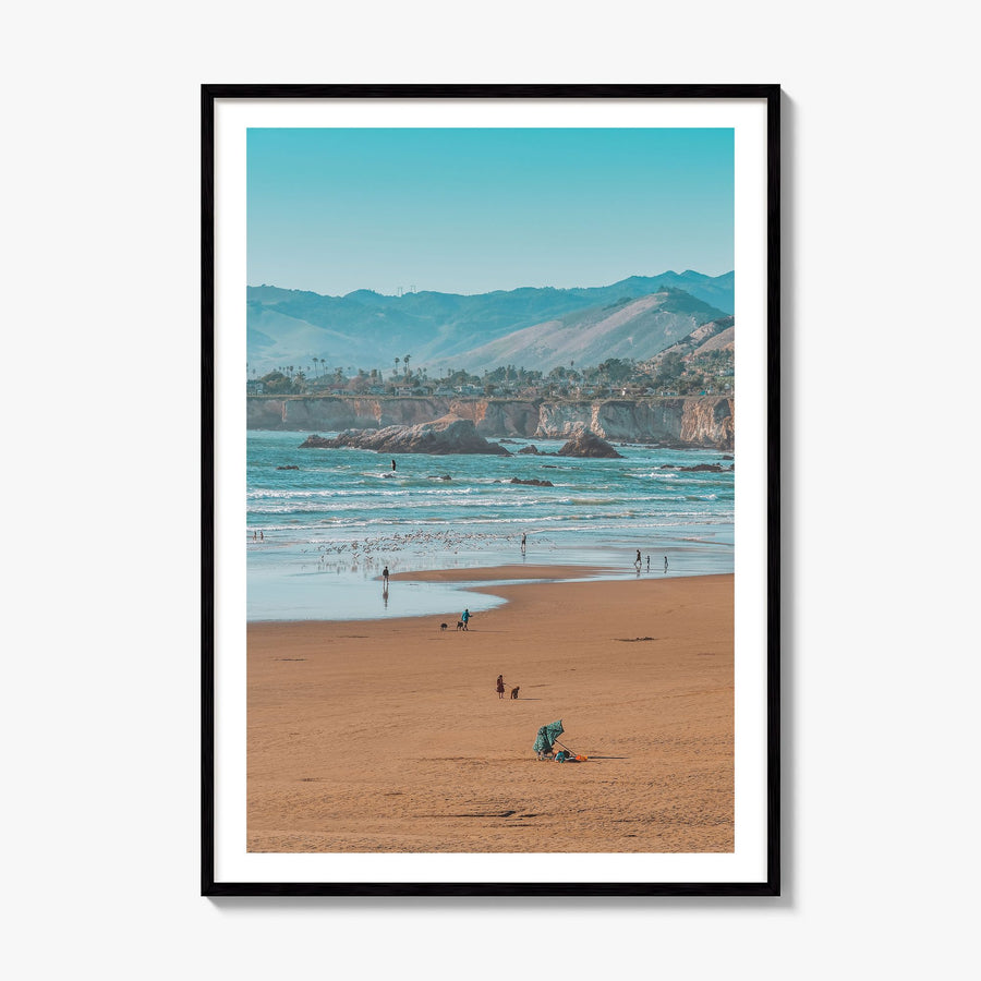 Pismo Beach Photo No 2 Poster, framed poster mockup, white border