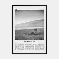 Pismo Beach Poster None / 8x12 in Nbourhood Travel B&W Poster