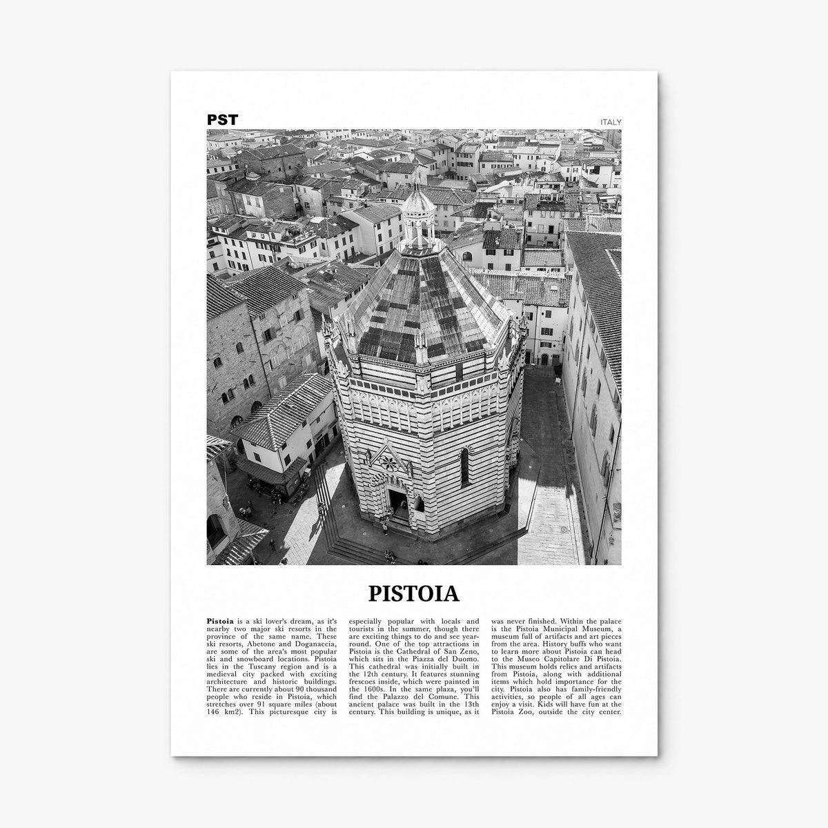 Pistoia Newspaper Poster, print only (unframed)