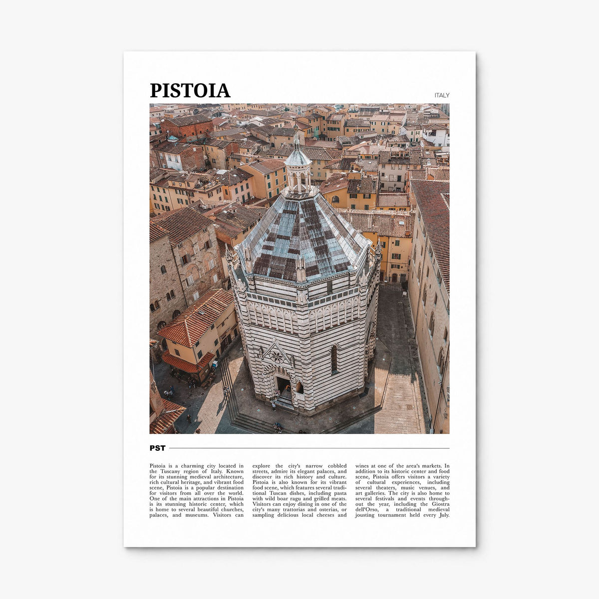 Pistoia Travel Poster, print only (unframed)