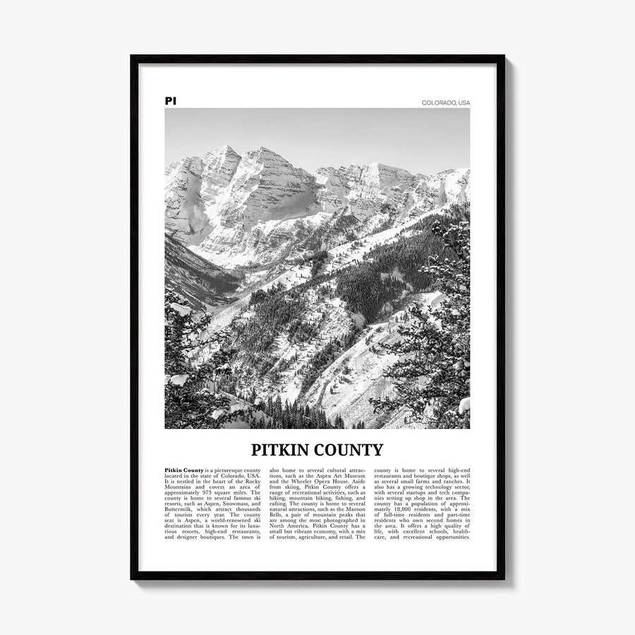 Pitkin County Newspaper Poster, framed poster mockup