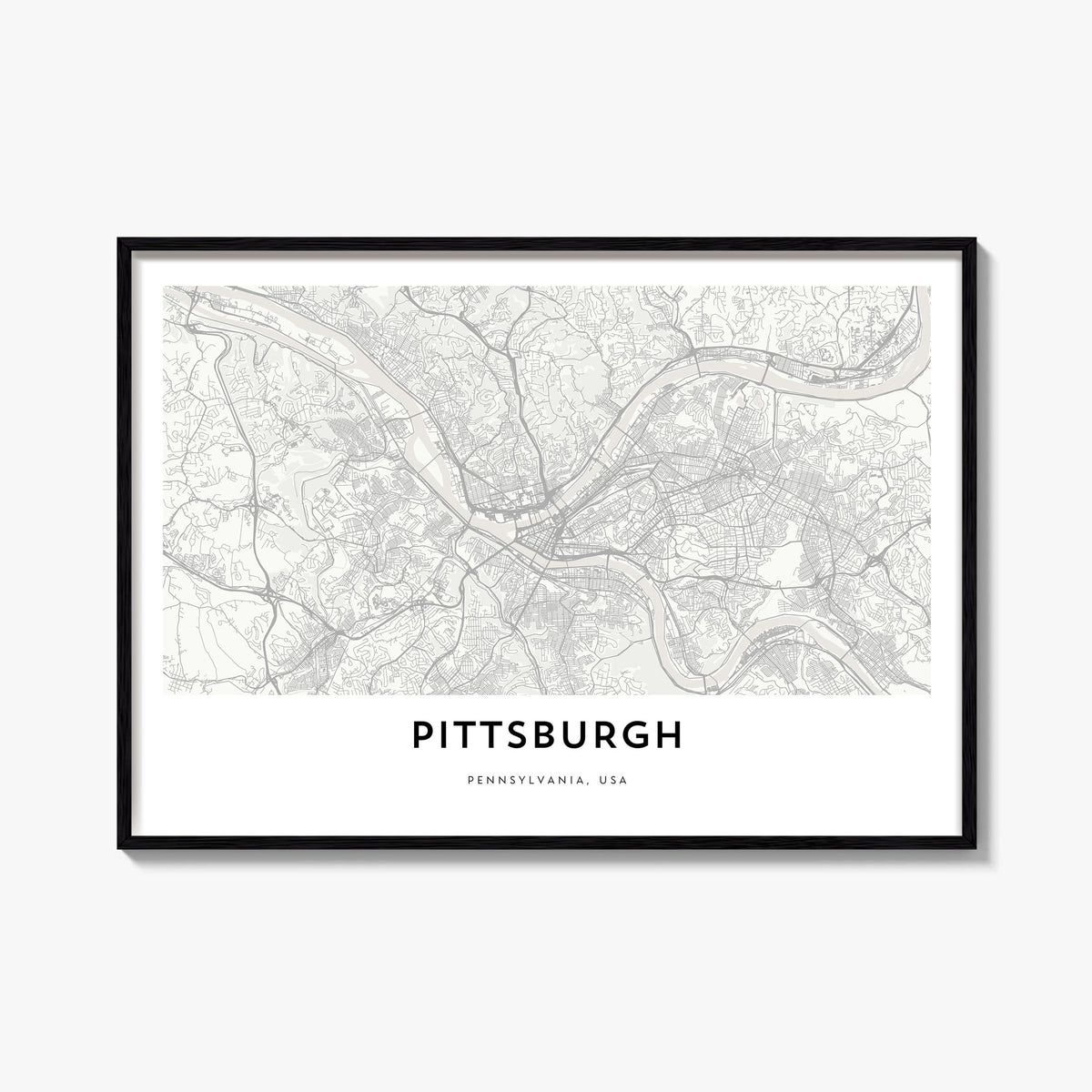 Pittsburgh Map Poster