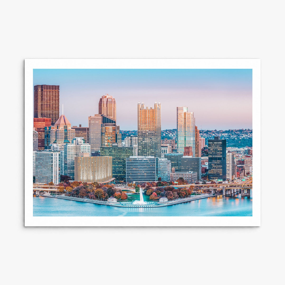 Pittsburgh Photo Poster, print only (unframed), white border