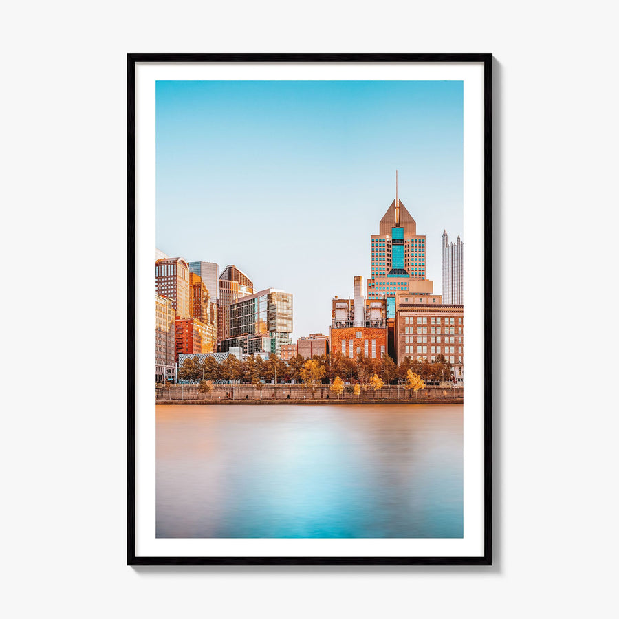 Pittsburgh Photo Poster, framed poster mockup, white border