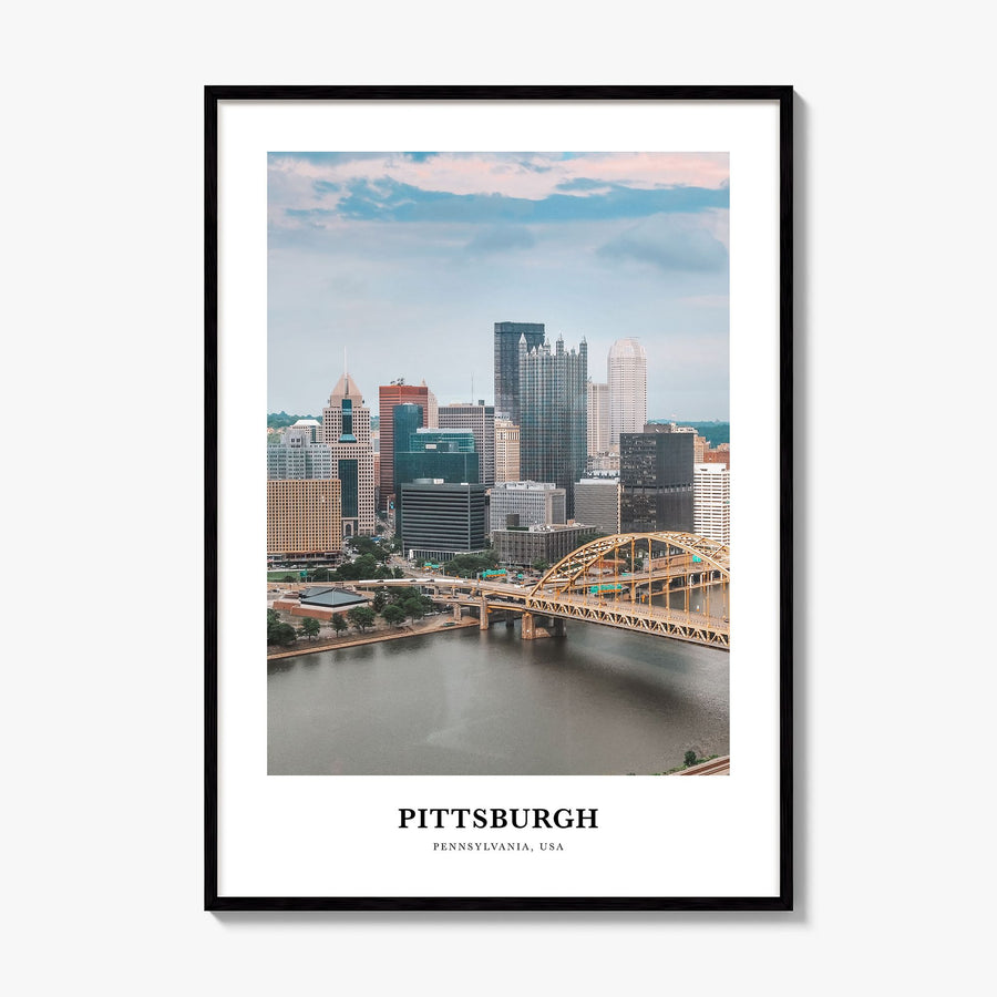 Pittsburgh Classic Poster, framed poster mockup