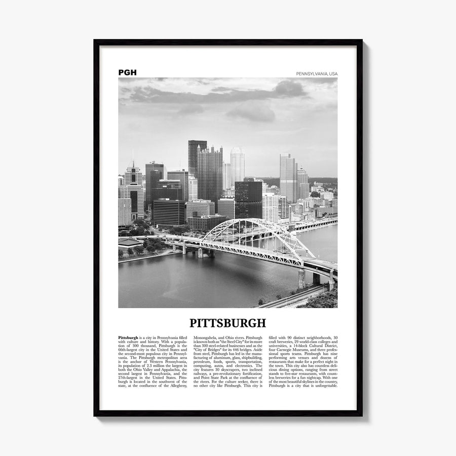 Pittsburgh Newspaper No 1 Poster, framed poster mockup