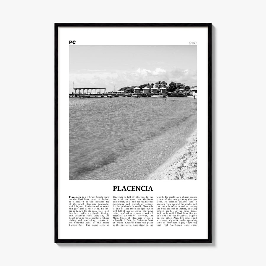 Placencia Newspaper Poster, framed poster mockup
