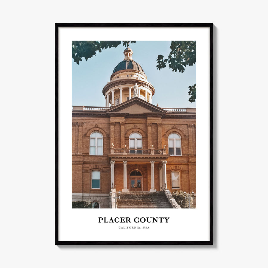 Placer County Classic Poster, framed poster mockup