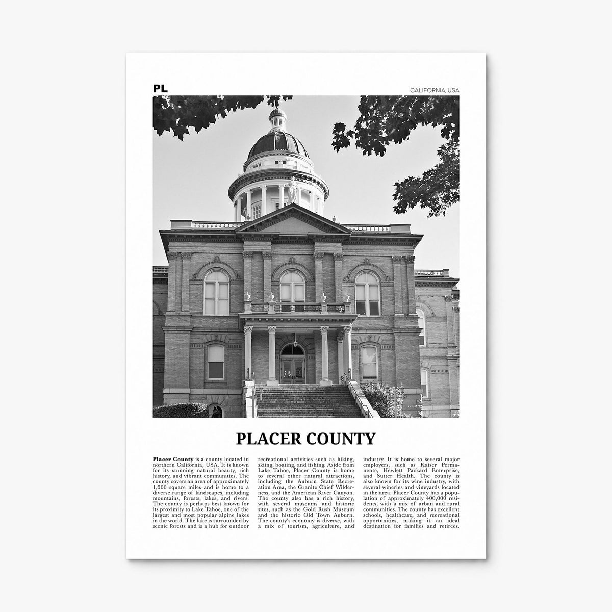 Placer County Newspaper Poster, print only (unframed)