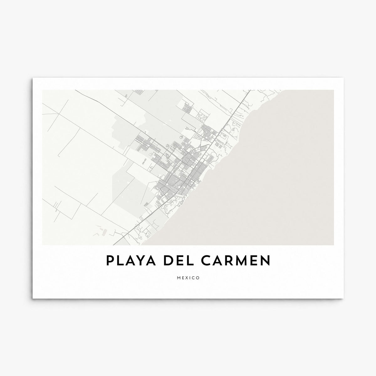 Playa del Carmen Map Poster, print only (unframed)