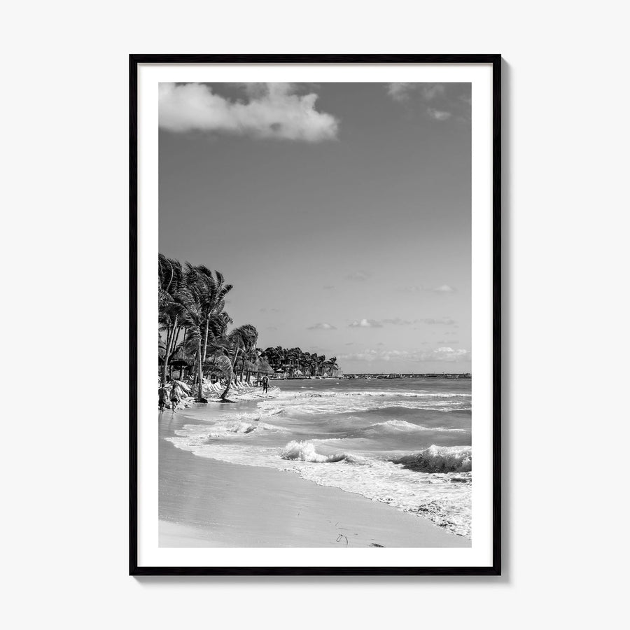 Playa del Carmen Photo Poster, framed poster mockup, white border