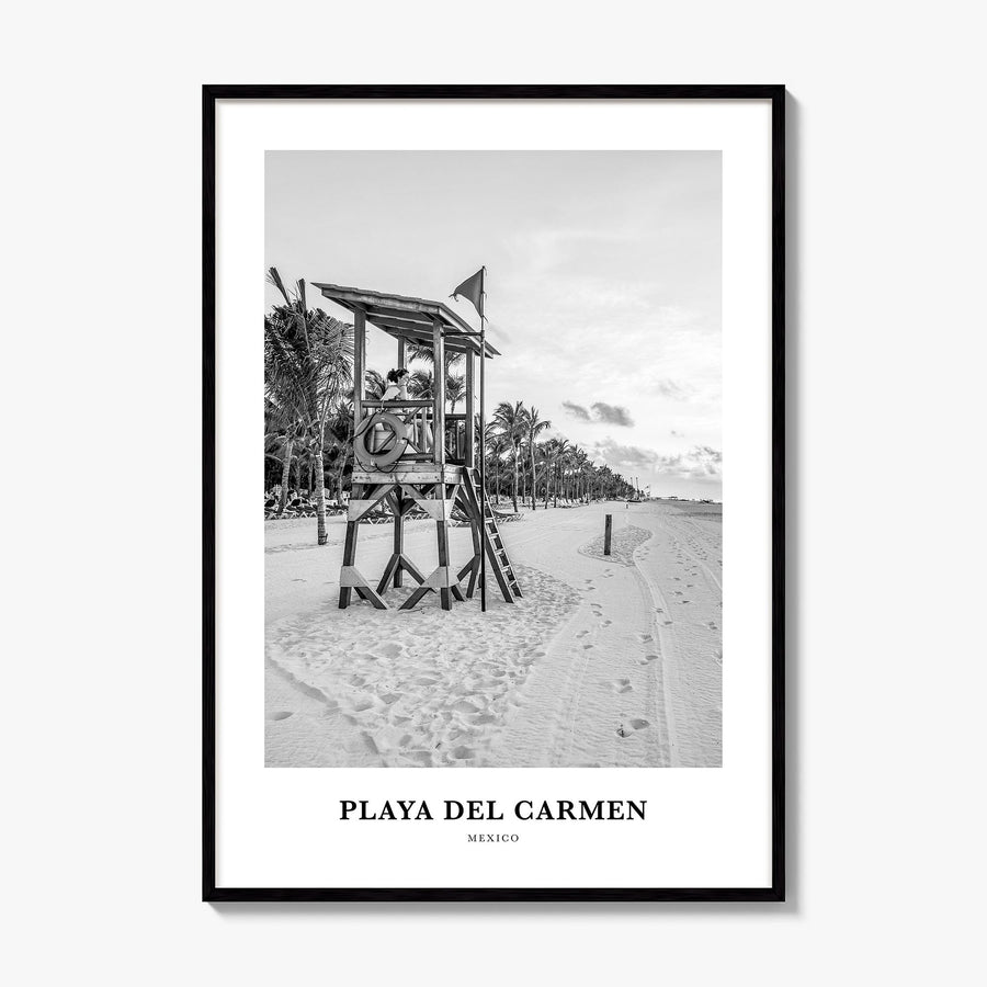 Playa del Carmen Classic Poster, framed poster mockup