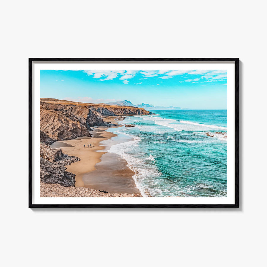 Playa del Rey colorful photo poster of California, USA – horizontal wall art, unframed print shown in interior mockup
