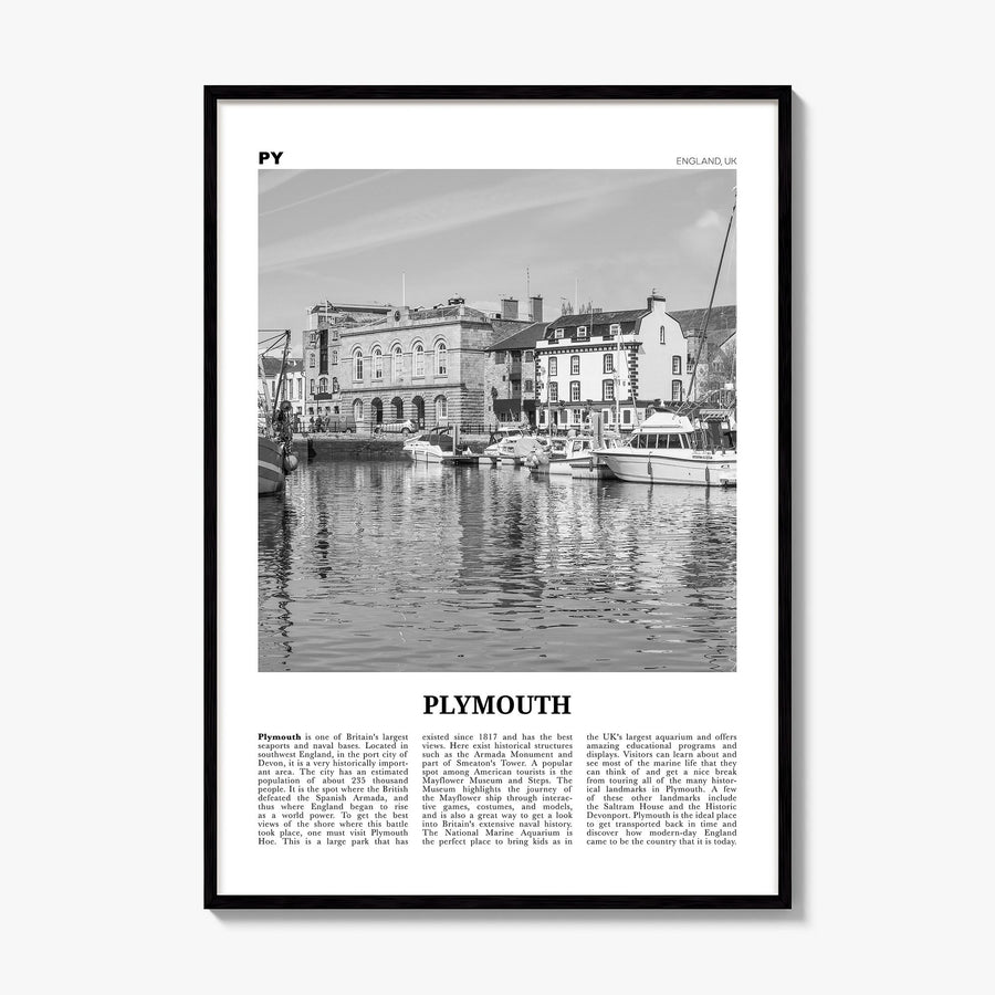 Plymouth Newspaper Poster, framed poster mockup