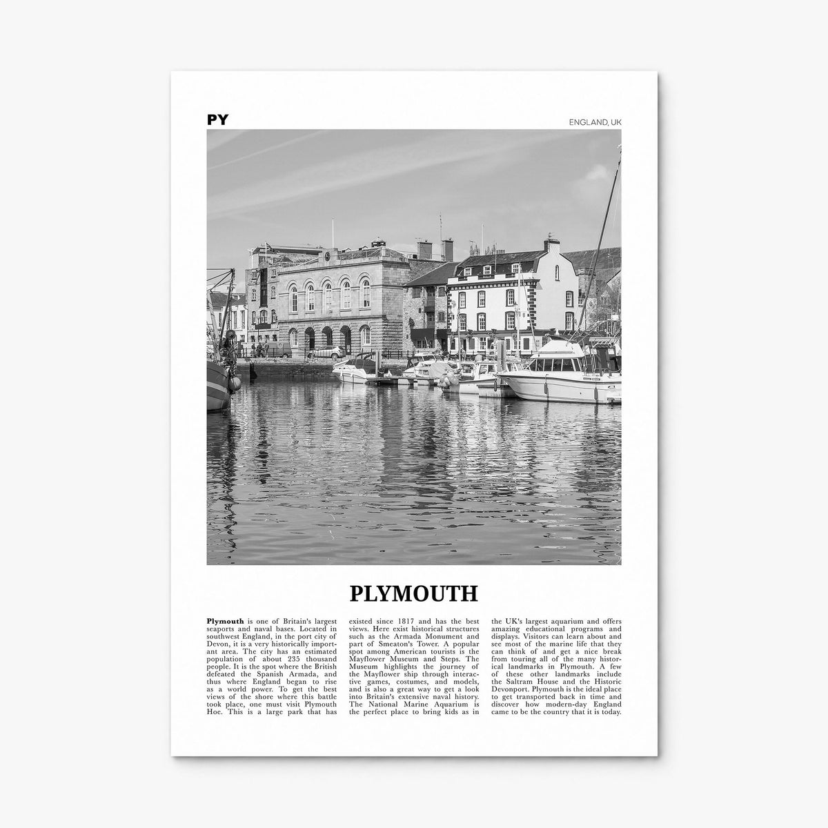 Plymouth Newspaper Poster, print only (unframed)