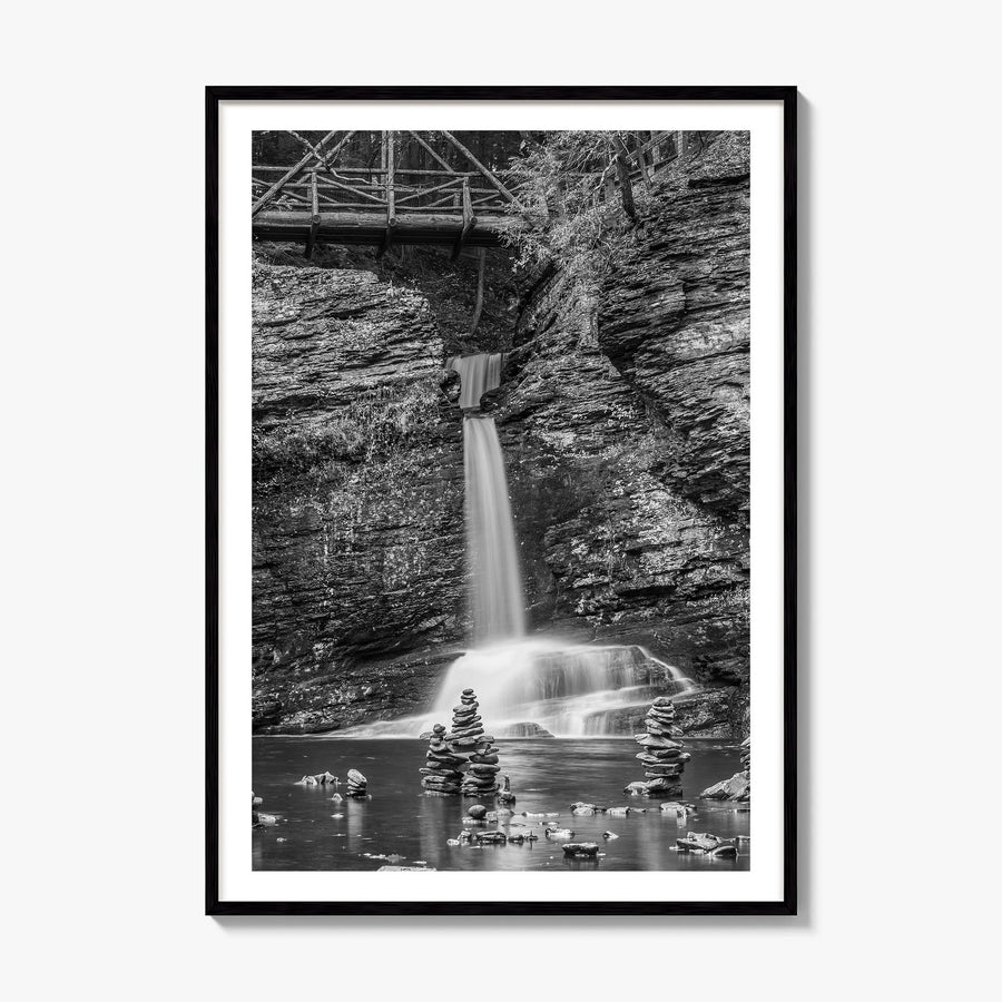 Pocono Mountains Photo Poster, framed poster mockup, white border