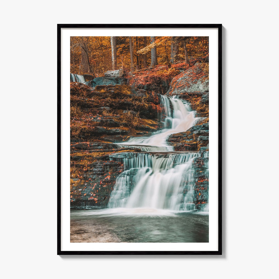 Pocono Mountains Photo Poster, framed poster mockup, white border