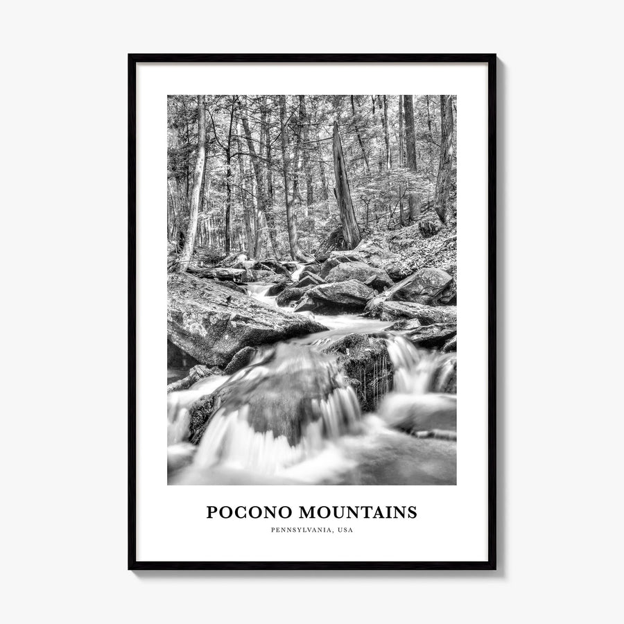 Pocono Mountains Classic Poster, framed poster mockup